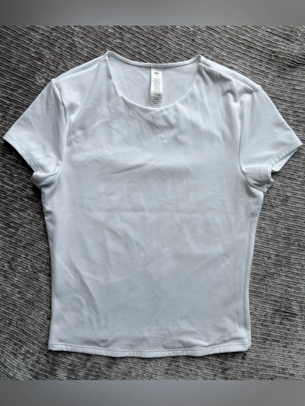 Alo Women’s Softsculpt Precision Short Sleeve Top - White Size L